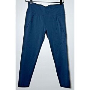 Sweaty Betty Power Leggings Small 7/8 Blue Zip Pocket High Waist Workout Pants